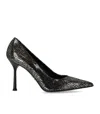 Sergio Levantesi Musa Black Silver Pump In Black