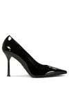 Sergio Levantesi Ella Pointed-toe Leather Pumps In Black