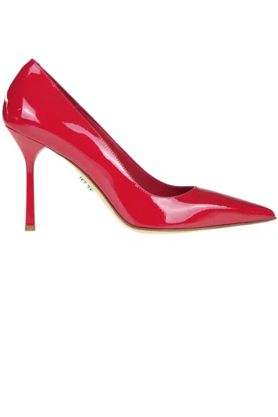 Sergio Levantesi Musa Patent Leather Pumps In Red