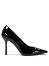 Sergio Levantesi Ella Pointed-toe Leather Pumps In Black