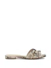 Sergio Levantesi Norma6 Snake-effect Caged Sandals In Multi