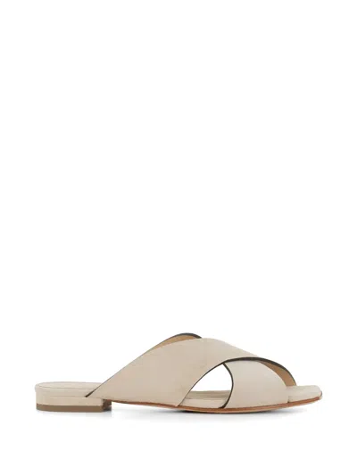 Sergio Levantesi Nunzia Cross-strap Sandals In Neutral