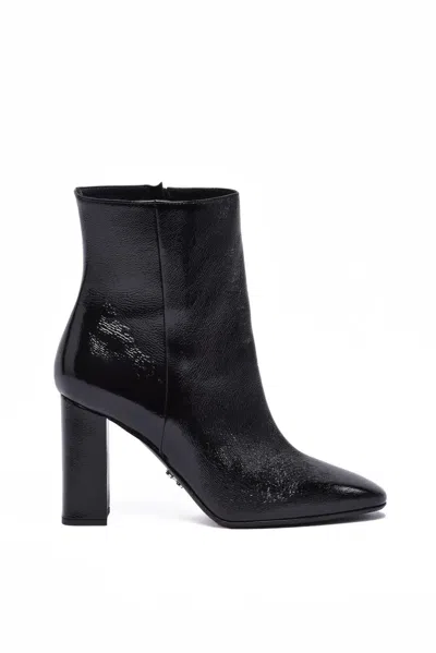 Sergio Levantesi Patent Leather Ankle Boot - Black In Multi