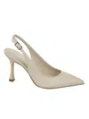 Sergio Levantesi Pointed Toe Slingback Heels In Neutrals