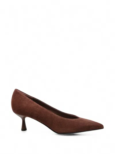 Sergio Levantesi Pointed-toe Suede Pumps In Orange