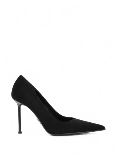 Sergio Levantesi Pointed-toe Suede Pumps In Black