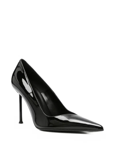 Sergio Levantesi Pop Patent-leather Pointed-toe Pumps In Black