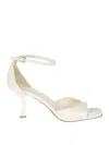 Sergio Levantesi High-heeled Sandals With Glossy Finish In White