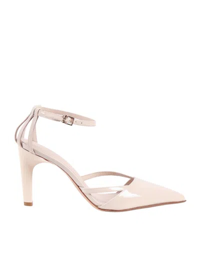 Sergio Levantesi Scarpa Punta Chiusa Dea6 Vernice Stone In Neutral
