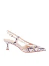 Sergio Levantesi Slingback Edda6 Pitone Sabbia In White