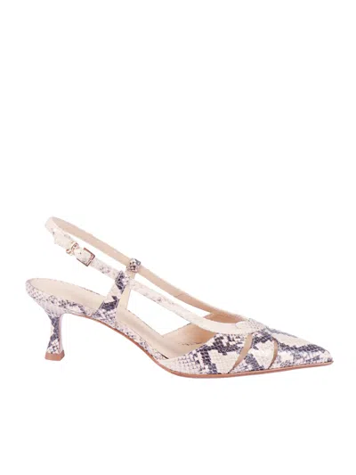 Sergio Levantesi Slingback Edda6 Pitone Sabbia In White
