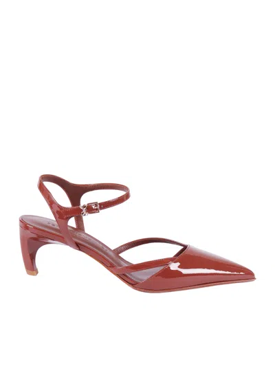 Sergio Levantesi Slingback Erica6 Vernice Terra In Multi