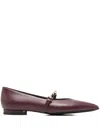 Sergio Levantesi Strap Ballet Flats In Red