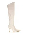 Sergio Levantesi Stretch Leather Boot In Cream