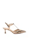 Sergio Levantesi T-strap Pointed-toe Pumps In Multi