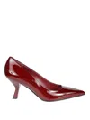 Sergio Levantesi T50 Vernice Pumps In Dark Red
