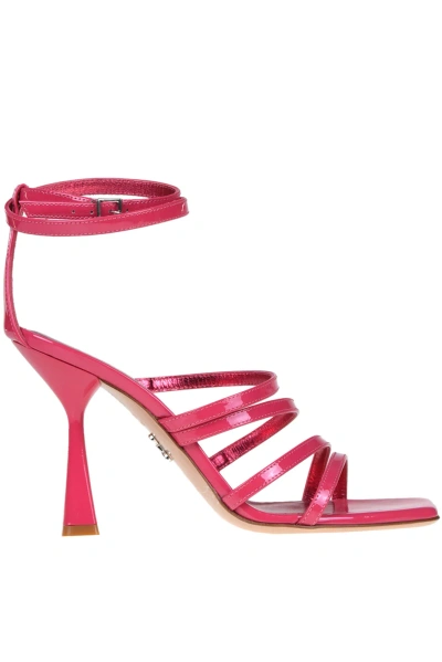 Sergio Levantesi Tally Patent Leather Sandals In Pink