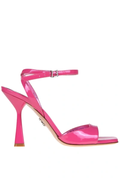 Sergio Levantesi Tania Patent Leather Sandals In Shocking Pink