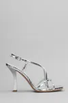 Sergio Levantesi 90mm Terry Sandals In Silver