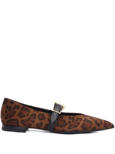 SERGIO LEVANTESI VENERE56 LEOPARD-PRINT BALLET FLATS