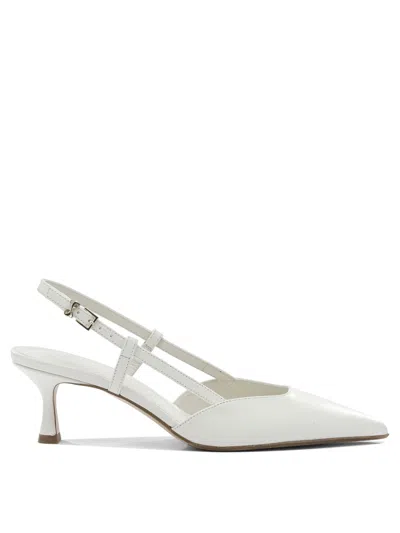 Sergio Levantesi White Leather Heeled Shoes In Multi