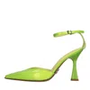 Sergio Levantesi With Heel Green In Verde Blu E Verdi