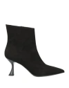 Sergio Levantesi Woman Ankle Boots Black Size 11 Leather