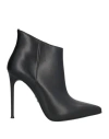Sergio Levantesi Woman Ankle Boots Black Size 9 Leather In Black