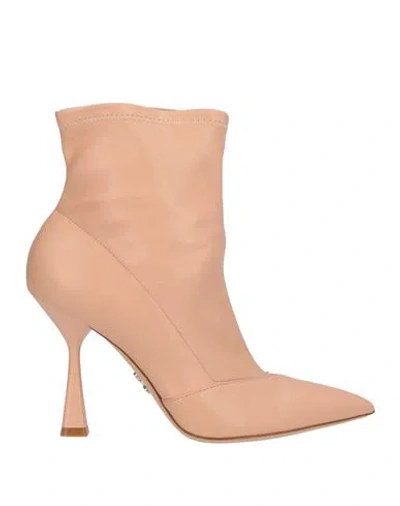 Sergio Levantesi Woman Ankle Boots Blush Size 11 Synthetic Material In Neutral