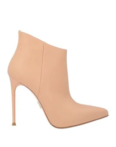 Sergio Levantesi Woman Ankle Boots Blush Size 7 Leather In Pink