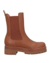 Sergio Levantesi Woman Ankle Boots Brown Size 6 Leather In Brown