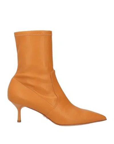 Sergio Levantesi Woman Ankle Boots Ocher Size 8 Textile Fibers In Yellow