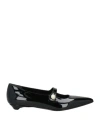 Sergio Levantesi Woman Ballet Flats Black Size 8 Leather
