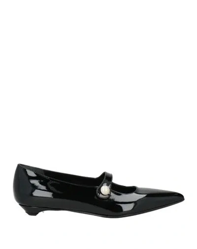 Sergio Levantesi Woman Ballet Flats Black Size 8 Leather