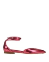 Sergio Levantesi Woman Ballet Flats Fuchsia Size 8 Leather In Pink