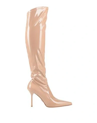Sergio Levantesi Woman Boot Blush Size 8.5 Leather In Neutral