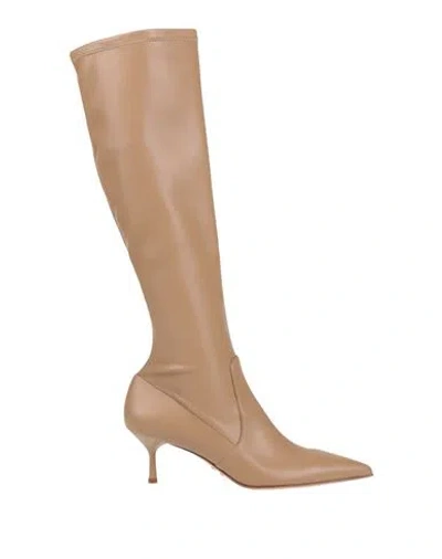 Sergio Levantesi Woman Boot Camel Size 8 Textile Fibers