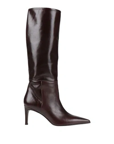 Sergio Levantesi Woman Boot Dark Brown Size 6 Leather