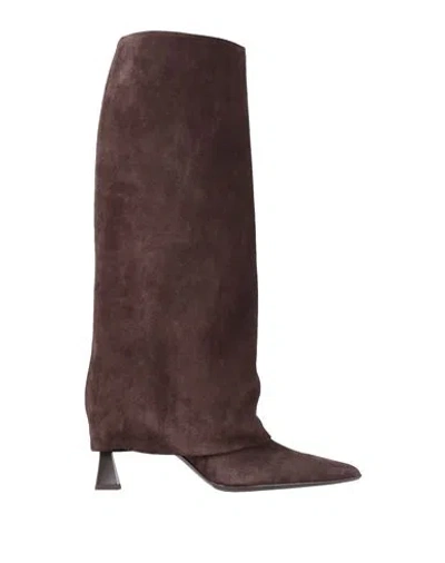 Sergio Levantesi Woman Boot Dark Brown Size 9 Leather