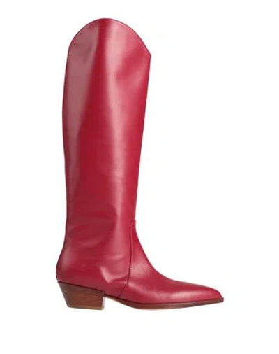Sergio Levantesi Woman Boot Red Size 7.5 Leather