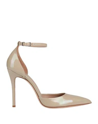 Sergio Levantesi Woman Pumps Beige Size 5 Leather In Brown
