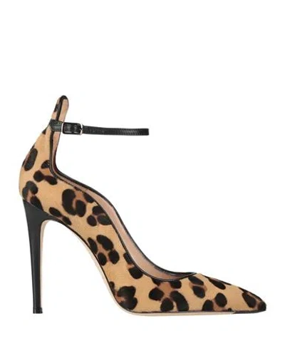 Sergio Levantesi Woman Pumps Beige Size 9 Leather In Neutral