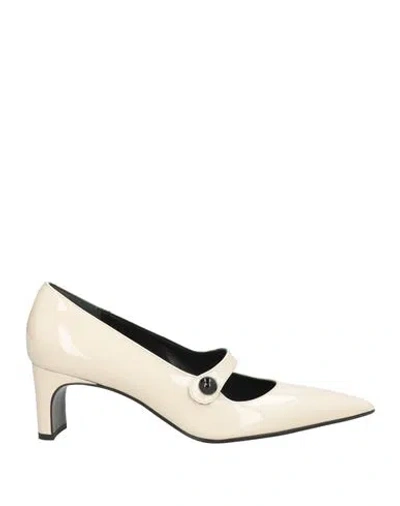 Sergio Levantesi Woman Pumps Cream Size 6 Leather In White