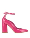 Sergio Levantesi Woman Pumps Fuchsia Size 7 Leather In Pink