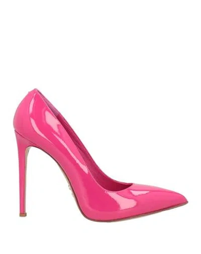 Sergio Levantesi Woman Pumps Fuchsia Size 8 Leather In Pink