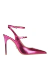 Sergio Levantesi Woman Pumps Fuchsia Size 7 Leather In Pink