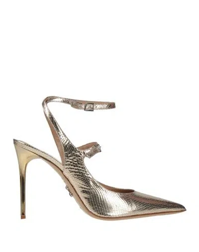 Sergio Levantesi Woman Pumps Gold Size 10 Leather