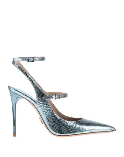 Sergio Levantesi Woman Pumps Light Blue Size 8 Leather