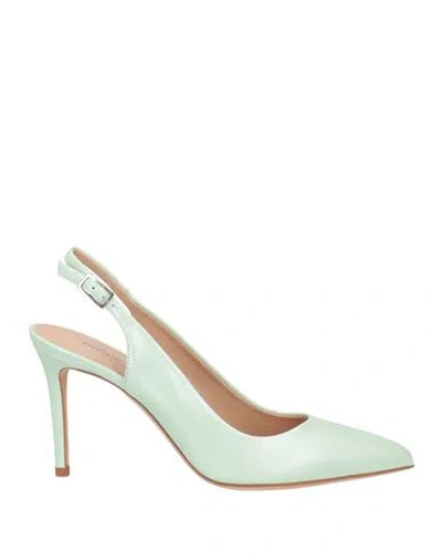 Sergio Levantesi Woman Pumps Light Green Size 8 Leather
