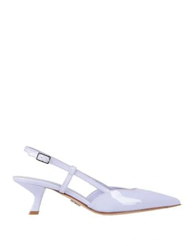 Sergio Levantesi Woman Pumps Lilac Size 7 Leather In Purple